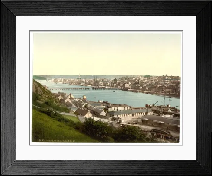 Framed Print : From northwest, Waterford. County Waterford, Ireland Framed Print : From northwest, Waterford. County Waterford, Ireland