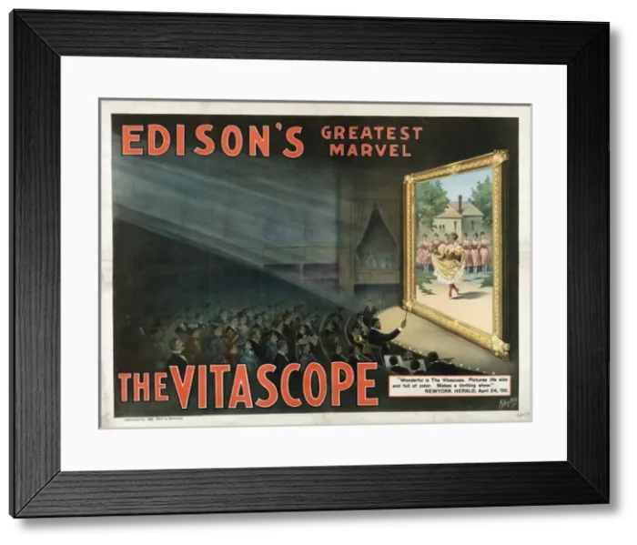 Framed Print : Edisons greatest marvel - The Vitascope Framed Print : Edisons greatest marvel - The Vitascope
