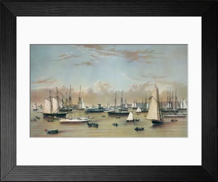 Framed Print : The yacht squadron at Newport Framed Print : The yacht squadron at Newport