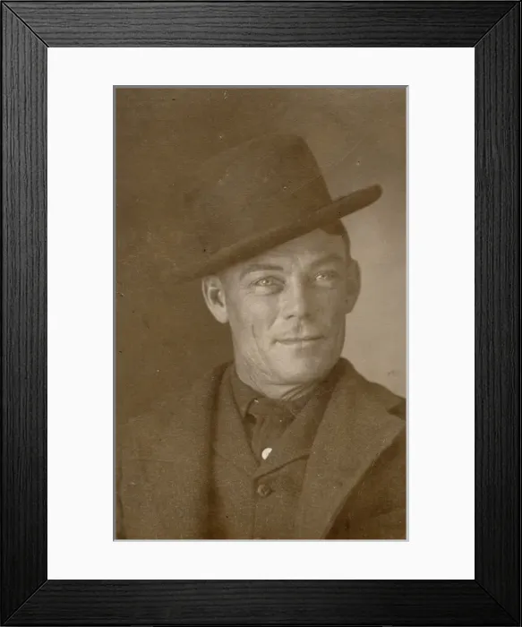 Framed Print : Jesse Linsley, a member of the Wild Bunch gang, head-and-sho Framed Print : Jesse Linsley, a member of the Wild Bunch gang, head-and-sho