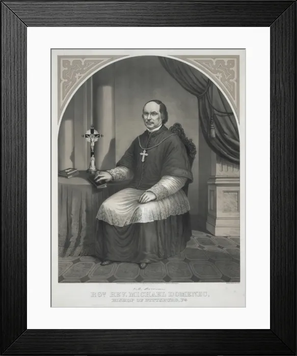 Framed Print : Rgt. Rev. Michael Domenec, Bishop of Pittsburgh, Pa Framed Print : Rgt. Rev. Michael Domenec, Bishop of Pittsburgh, Pa