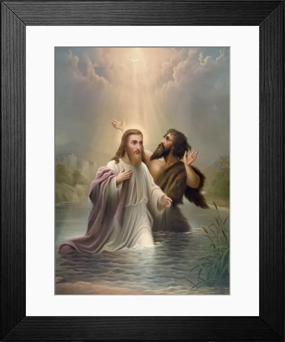 Framed Print : The baptism of Christ Framed Print : The baptism of Christ