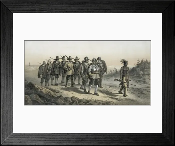 Framed Print : The march of Miles Standish Framed Print : The march of Miles Standish