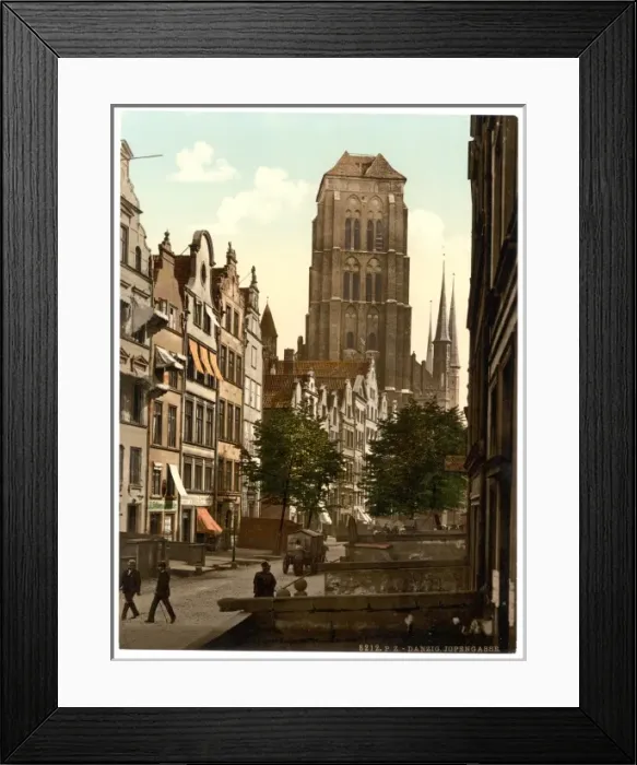 Framed Print : Jopengasse, Danzig, West Prussia, Germany (i. e. Gdansk, Pol Framed Print : Jopengasse, Danzig, West Prussia, Germany (i. e. Gdansk, Pol