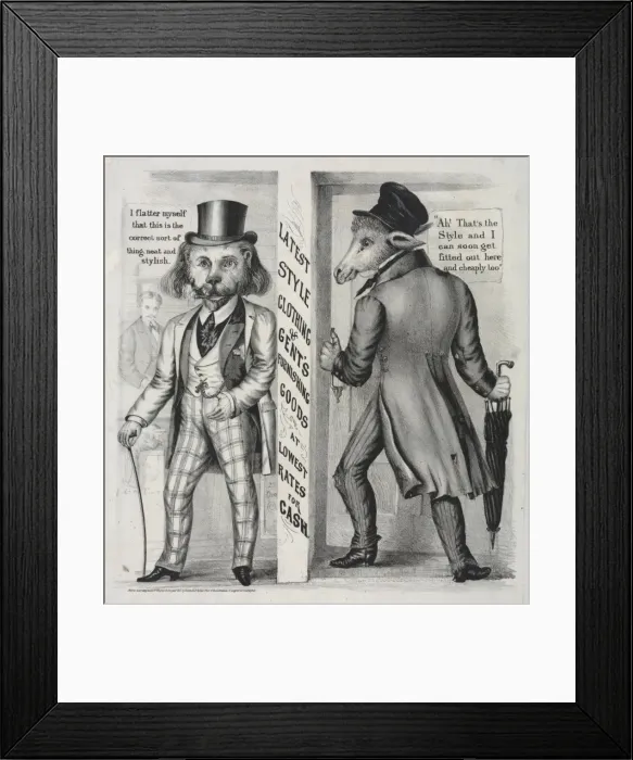 Framed Print : Poster no. 3. Latest style clothing & gents furnishing goods Framed Print : Poster no. 3. Latest style clothing & gents furnishing goods