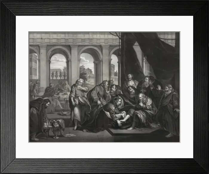 Framed Print : Jesus washing his apostles feet Framed Print : Jesus washing his apostles feet