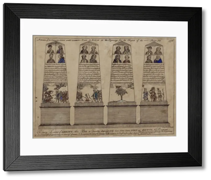 Framed Print : A view of the obelisk erected under Liberty-tree in Boston o Framed Print : A view of the obelisk erected under Liberty-tree in Boston o