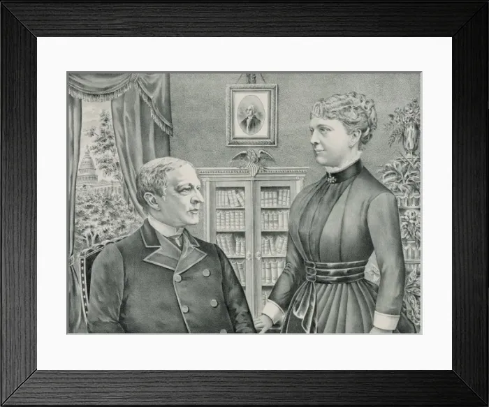 Framed Print : Vice-president Morton and wife Framed Print : Vice-president Morton and wife