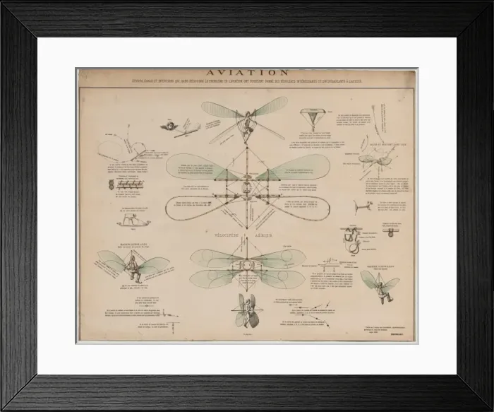 Framed Print : Aviation, etudes, essais et inventions qui, sans resourdre l Framed Print : Aviation, etudes, essais et inventions qui, sans resourdre l