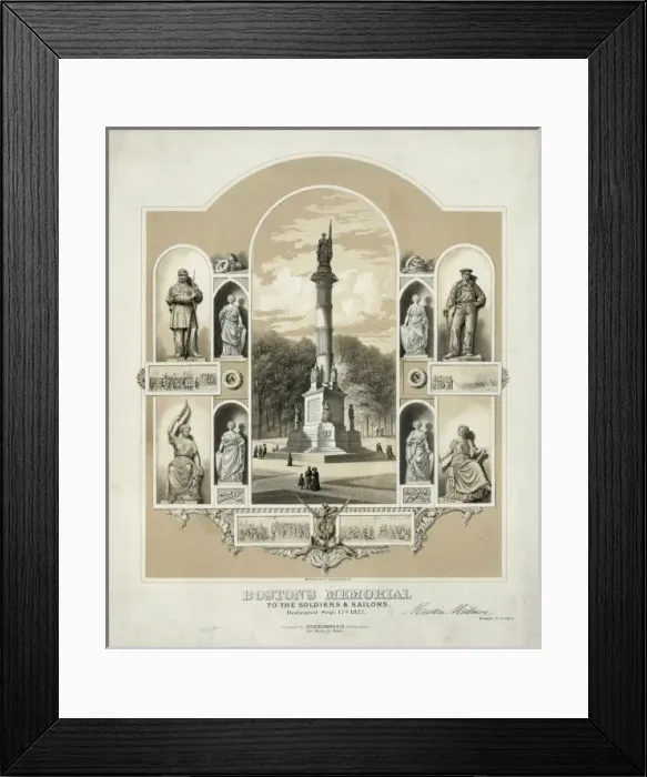 Framed Print : Bostons memorial to the soldiers & sailors. Dedicated Sept Framed Print : Bostons memorial to the soldiers & sailors. Dedicated Sept