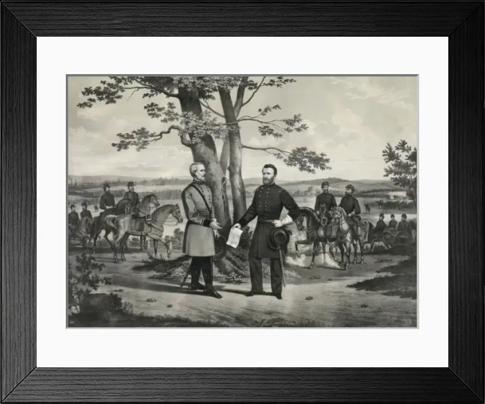Framed Print : The surrender of General Lee Framed Print : The surrender of General Lee