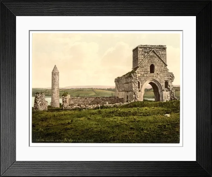 Framed Print : Devenish Island ruins, Lough Erne. County Fermanagh, Ireland Framed Print : Devenish Island ruins, Lough Erne. County Fermanagh, Ireland