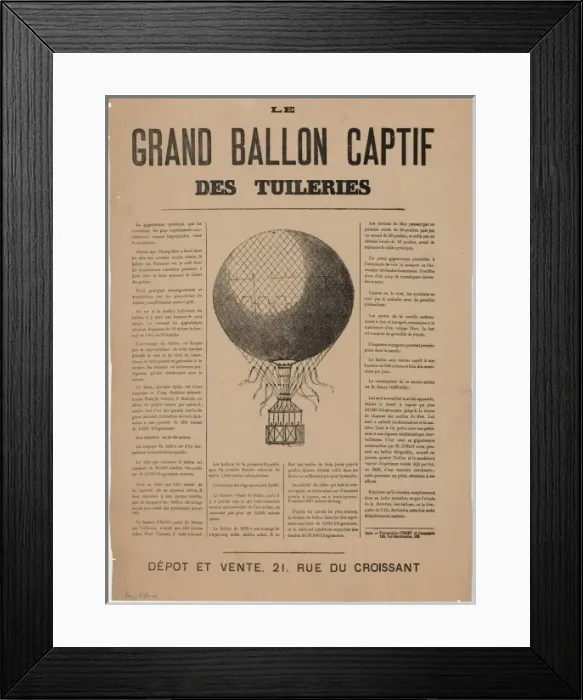 Framed Print : Le grand ballon captif des Tuileries Framed Print : Le grand ballon captif des Tuileries