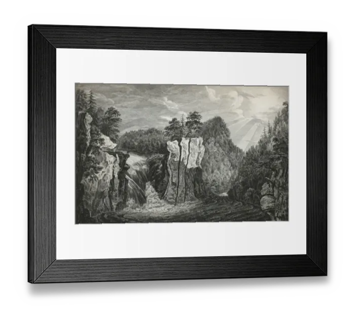 Framed Print : A view of the falls on the Passaick, or second river, in Framed Print : A view of the falls on the Passaick, or second river, in