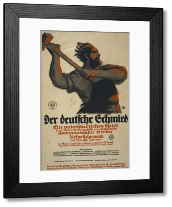 Framed Print : Der deutsche Schmied, ein vaterlandisches Spiel Framed Print : Der deutsche Schmied, ein vaterlandisches Spiel