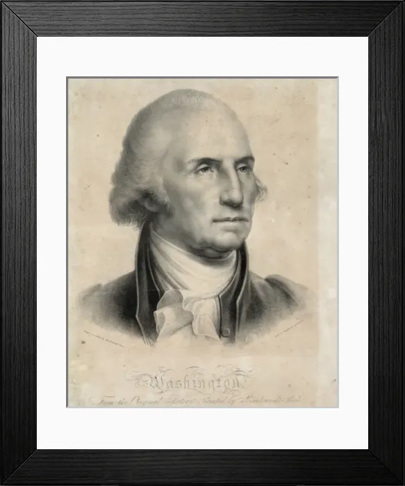 Framed Print : Washington. From the original portrait painted by Rembrandt Framed Print : Washington. From the original portrait painted by Rembrandt