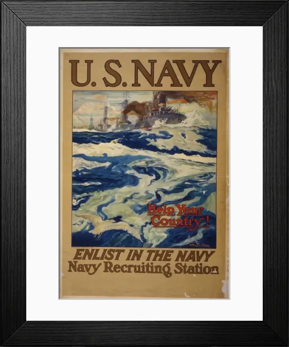 Framed Print : US Navy - Help your country! Enlist in the Navy Framed Print : US Navy - Help your country! Enlist in the Navy