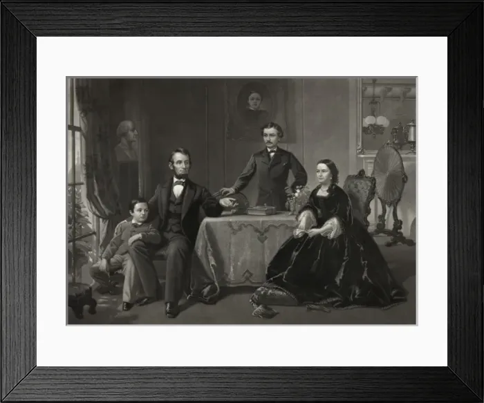 Framed Print : Lincoln and his family Framed Print : Lincoln and his family