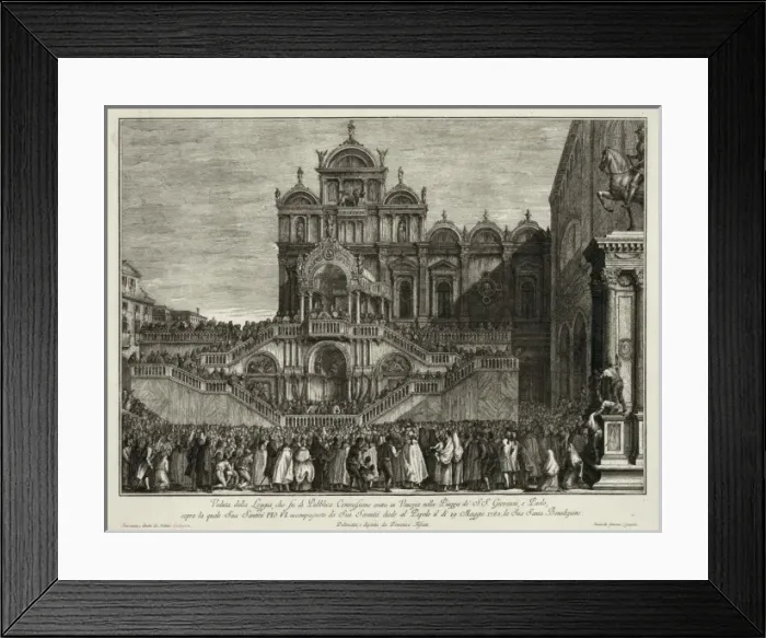 Framed Print : Veduta della loggia, che fu di pubblica commissione eretta i Framed Print : Veduta della loggia, che fu di pubblica commissione eretta i