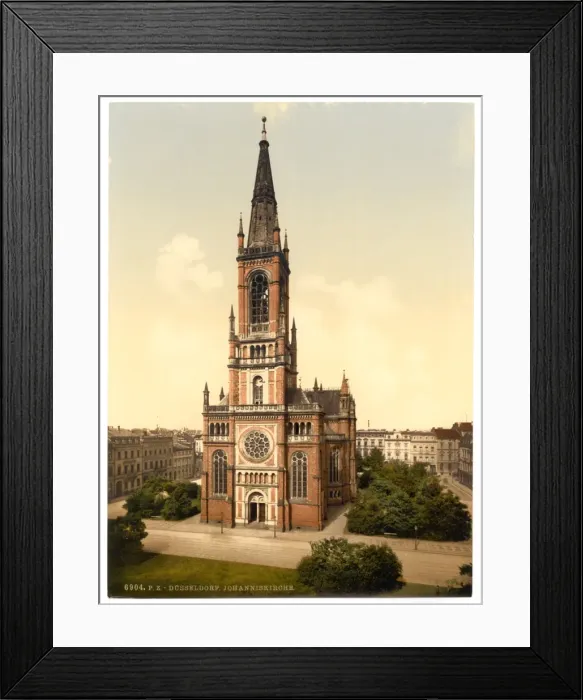 Framed Print : Church St. Jean, Dusseldorf, the Rhine, Germany Framed Print : Church St. Jean, Dusseldorf, the Rhine, Germany