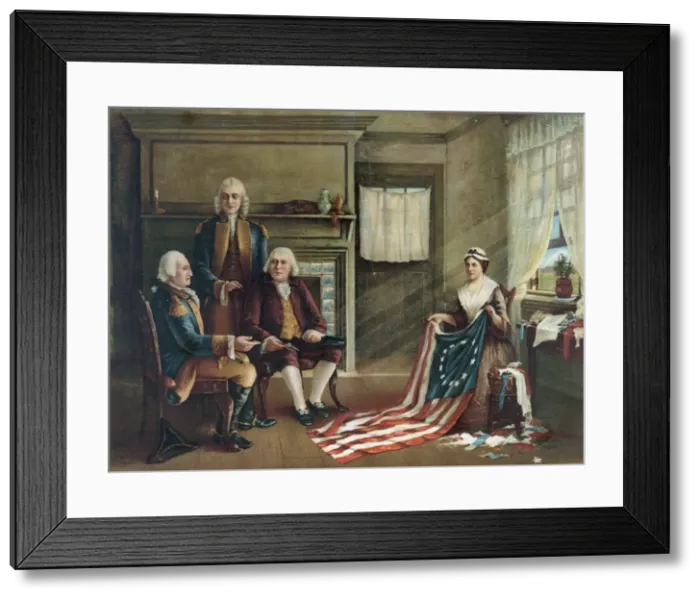 Framed Print : Birth of our nations flag Framed Print : Birth of our nations flag