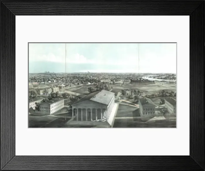 Framed Print : Philadelphia, from Girard College-1850 Framed Print : Philadelphia, from Girard College-1850