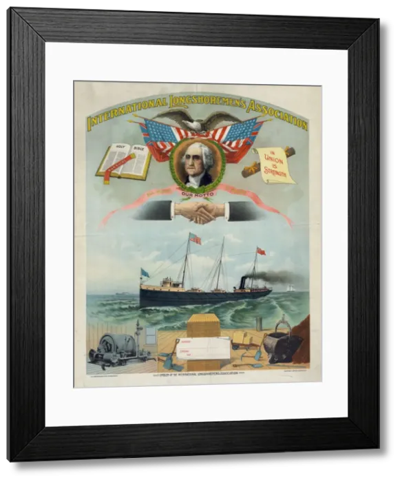Framed Print : Emblem of the International Longshoremens Association Framed Print : Emblem of the International Longshoremens Association