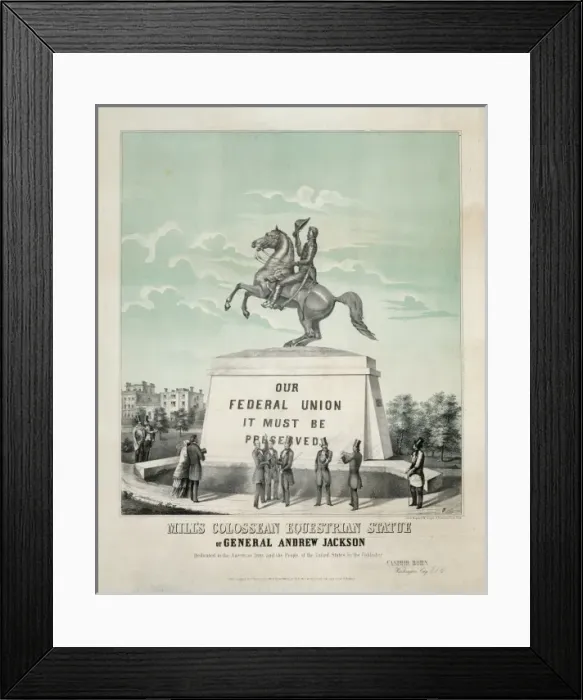 Framed Print : Mills colossean equestrian statue of general Andrew Jackson Framed Print : Mills colossean equestrian statue of general Andrew Jackson