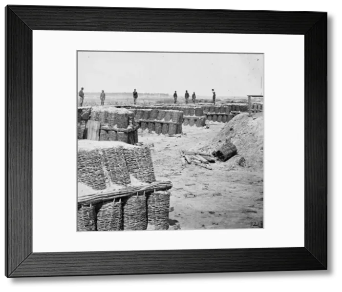 Framed Print : Petersburg, Virginia. Gabioned parapet of Fort Hell. (Fort S Framed Print : Petersburg, Virginia. Gabioned parapet of Fort Hell. (Fort S
