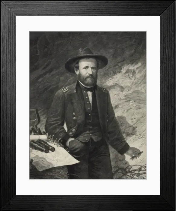 Framed Print : U. S. Grant in the trenches before Vicksburg Framed Print : U. S. Grant in the trenches before Vicksburg