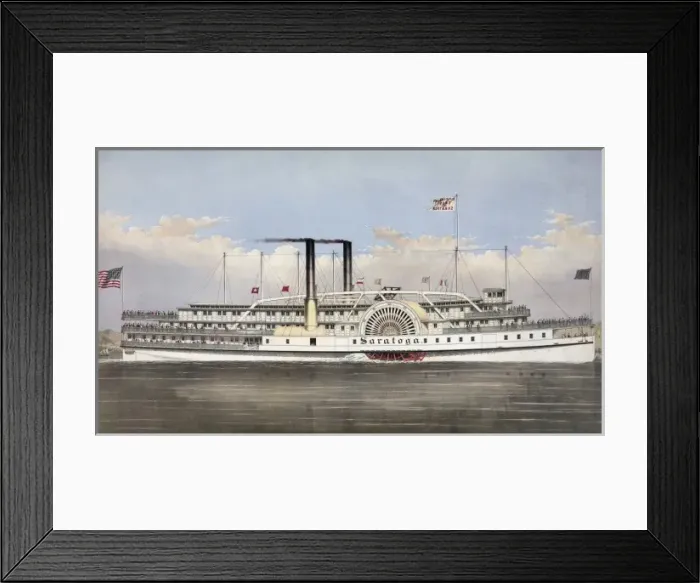 Framed Print : Steamers city of Troy & Saratoga Framed Print : Steamers city of Troy & Saratoga