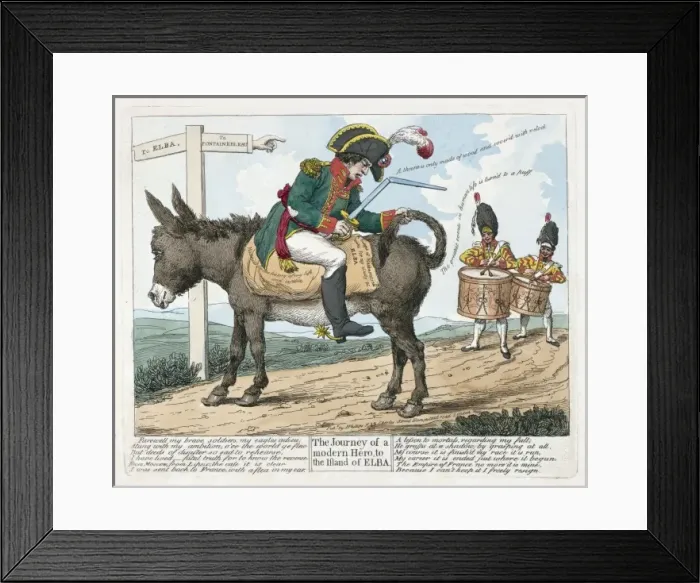 Framed Print : The journey of a modern hero, to the island of Elba Framed Print : The journey of a modern hero, to the island of Elba