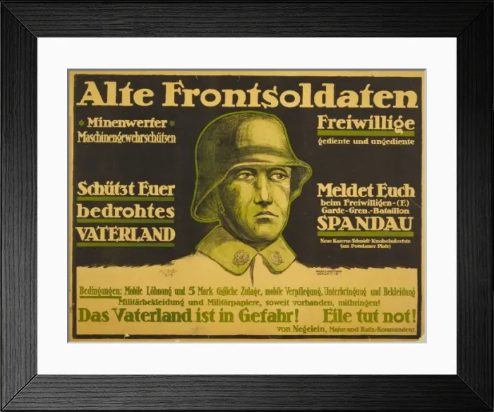 Framed Print : Alte Frontsoldaten... Das Vaterland is in Gefahr! Eile tut Framed Print : Alte Frontsoldaten... Das Vaterland is in Gefahr! Eile tut
