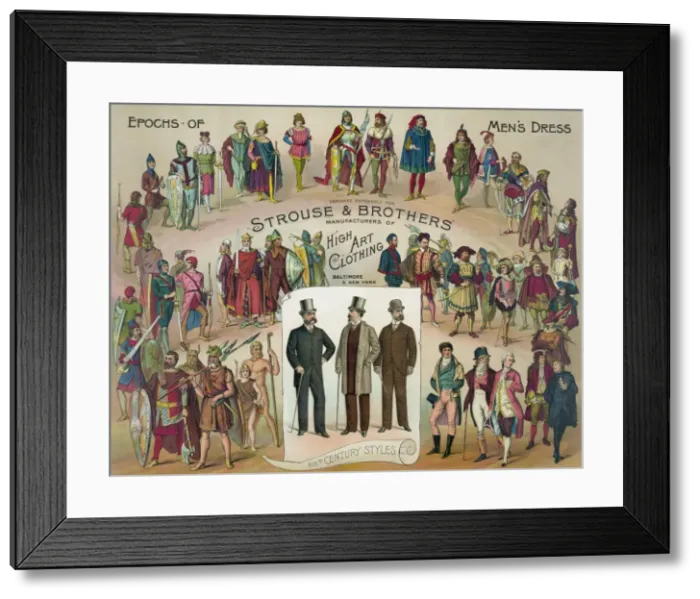 Framed Print : Epochs of mens dress Framed Print : Epochs of mens dress