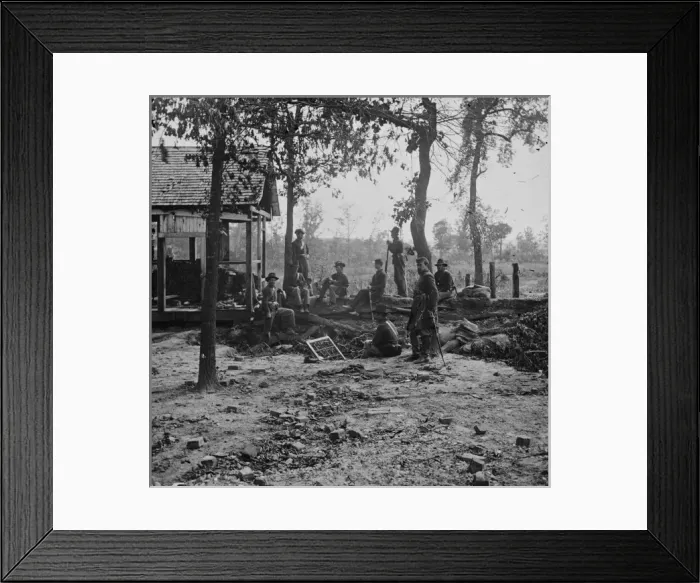 Framed Print : Atlanta, Georgia. Federal picket post shortly before the bat Framed Print : Atlanta, Georgia. Federal picket post shortly before the bat