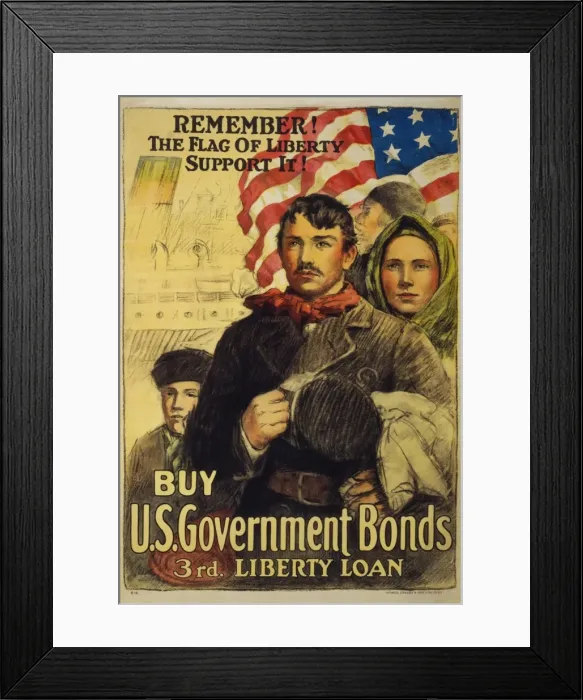 Framed Print : Remember! The flag of liberty - support it! Buy US governmen Framed Print : Remember! The flag of liberty - support it! Buy US governmen