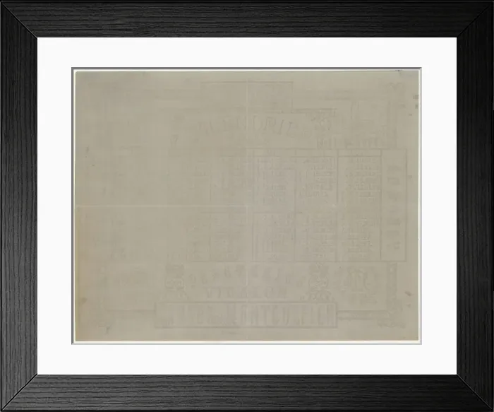 Framed Print : Blank sheet of stationery with elaborate watermark for the F Framed Print : Blank sheet of stationery with elaborate watermark for the F