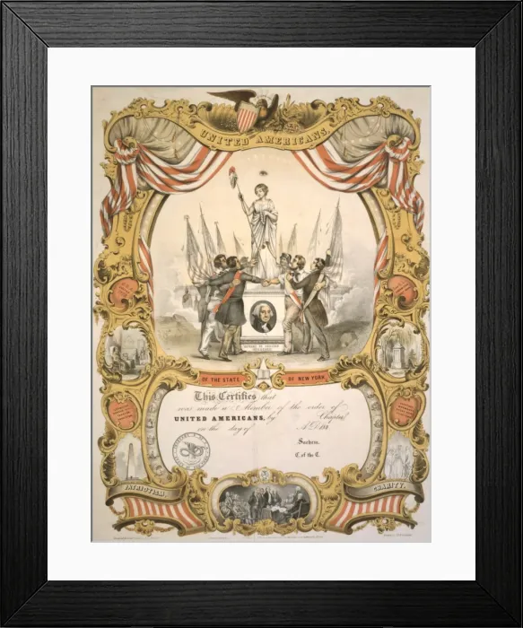 Framed Print : United Americans of the state of New York Framed Print : United Americans of the state of New York