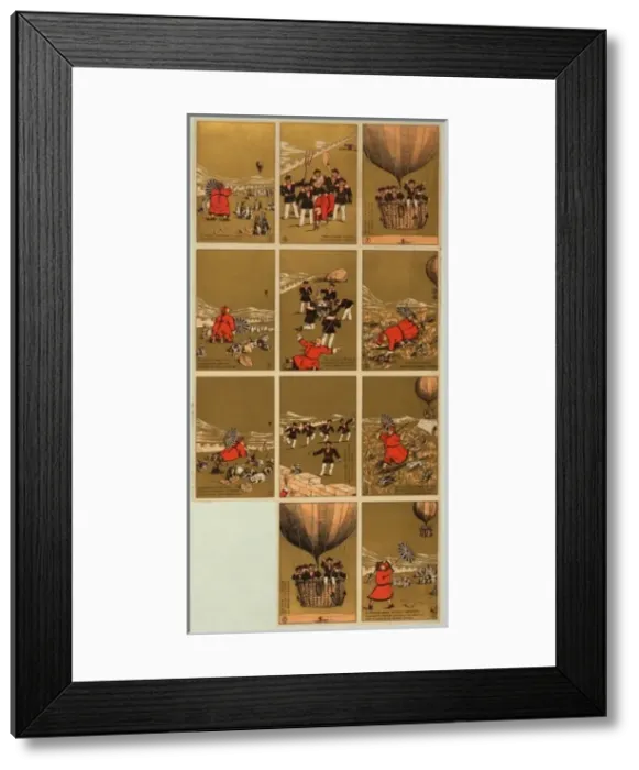 Framed Print : Collecting cards depicting a story about a Chinese governor Framed Print : Collecting cards depicting a story about a Chinese governor