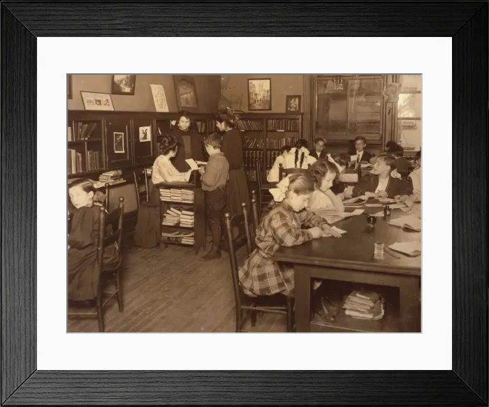 Framed Print : Library, Henry St. Settlement. New York City Framed Print : Library, Henry St. Settlement. New York City