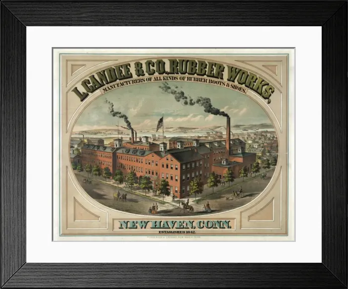 Framed Print : L. Candee & Co. Rubber Works, manufacturers of all kinds of Framed Print : L. Candee & Co. Rubber Works, manufacturers of all kinds of