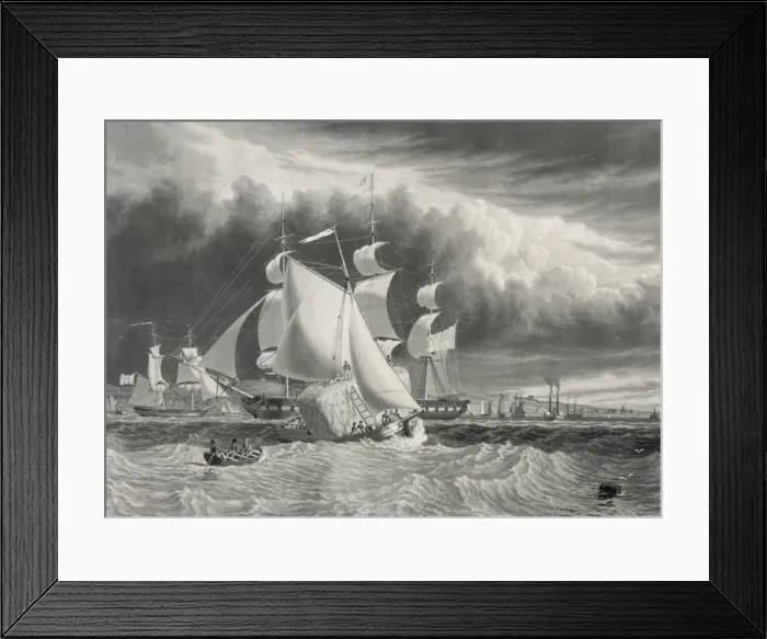 Framed Print : A brisk gale, bay of New York Framed Print : A brisk gale, bay of New York