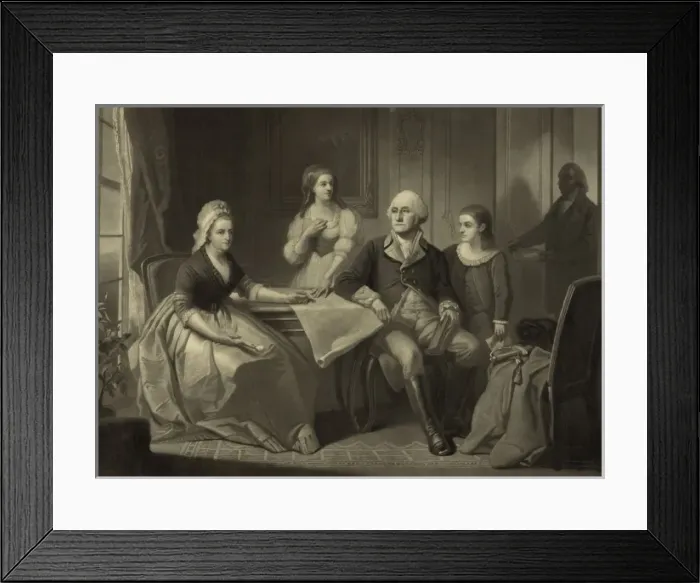 Framed Print : Washington and his family Framed Print : Washington and his family