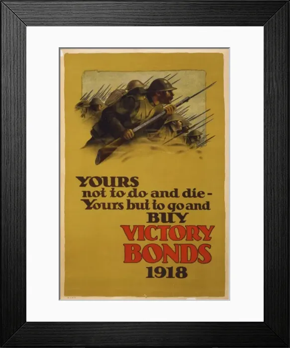 Framed Print : Yours not to do and die - yours but to go and buy Victory Bo Framed Print : Yours not to do and die - yours but to go and buy Victory Bo