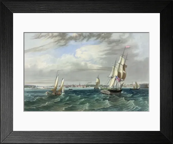 Framed Print : New York, taken from the bay near Bedlows Island Framed Print : New York, taken from the bay near Bedlows Island