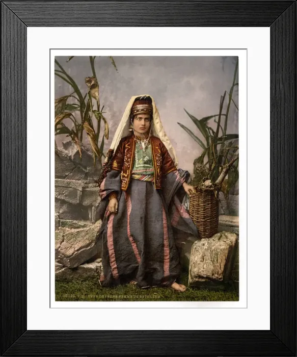 Framed Print : Young women of Bethlehem, Holy Land, (i. e. West Bank) Framed Print : Young women of Bethlehem, Holy Land, (i. e. West Bank)