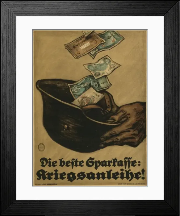 Framed Print : Die beste Sparkasse: Kriegsanleihe Framed Print : Die beste Sparkasse: Kriegsanleihe