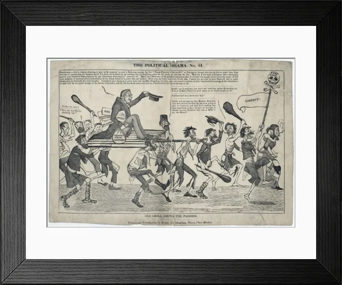 Framed Print : The political drama. No. 61. Old grill among the paddies Framed Print : The political drama. No. 61. Old grill among the paddies