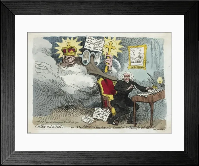 Framed Print : Smelling out a rat; or the atheistical-revolutionist disturb Framed Print : Smelling out a rat; or the atheistical-revolutionist disturb