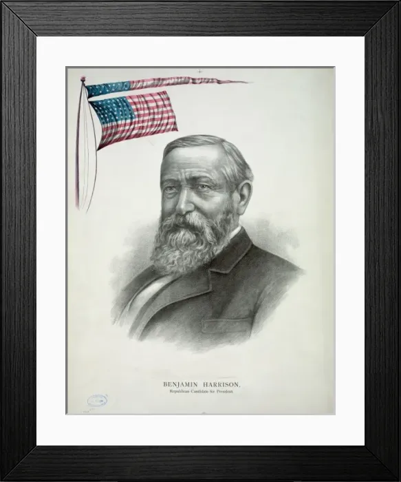 Framed Print : Benjamin Harrison, Republican candidate for president Framed Print : Benjamin Harrison, Republican candidate for president